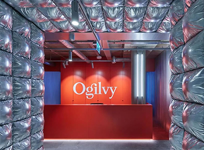 充滿視錯覺的辦公室裝修設(shè)計空間是怎樣打造的——Ogilvy奧美廣告